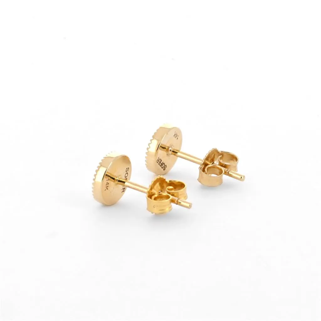 0.19ctw Cluster Diamond Stud Earrings - Yellow Gold