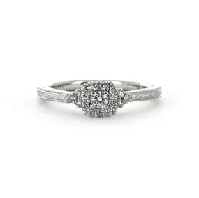 0.22ctw Diamond Engagement Ring   Halo