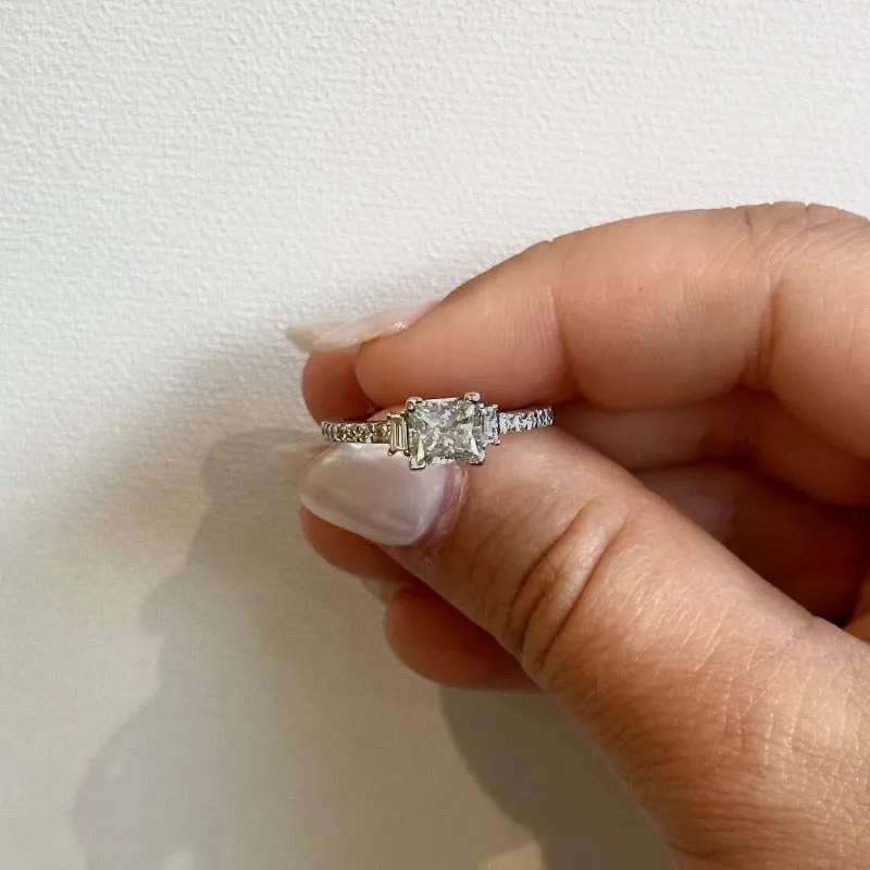 1.40ctw Princess Cut Engagement Ring