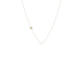 14k medium floating diamond chain