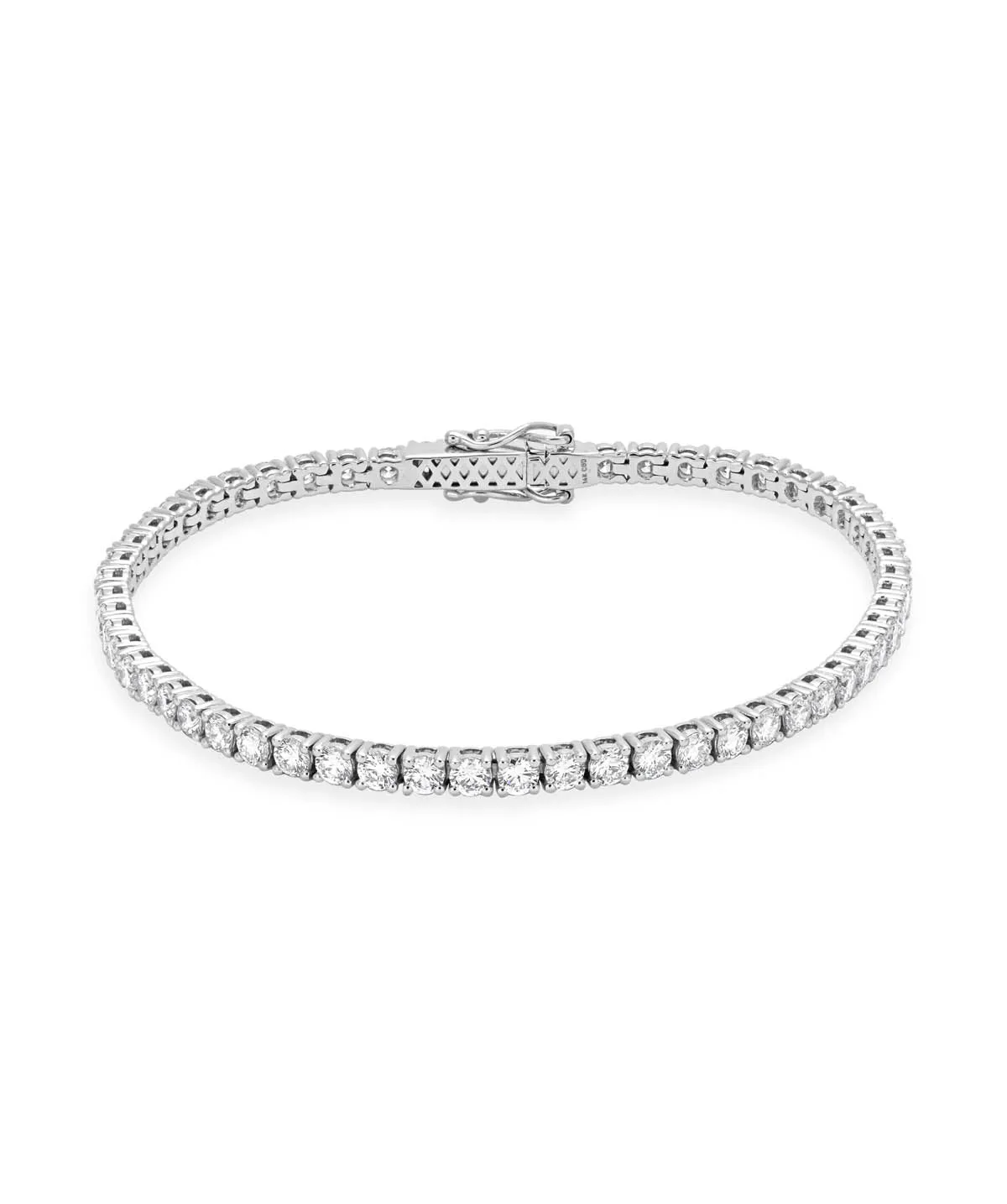 14K White Gold Lab Grown Diamond Tennis Bracelets