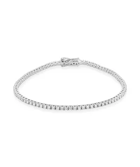 14K White Gold Lab Grown Diamond Tennis Bracelets