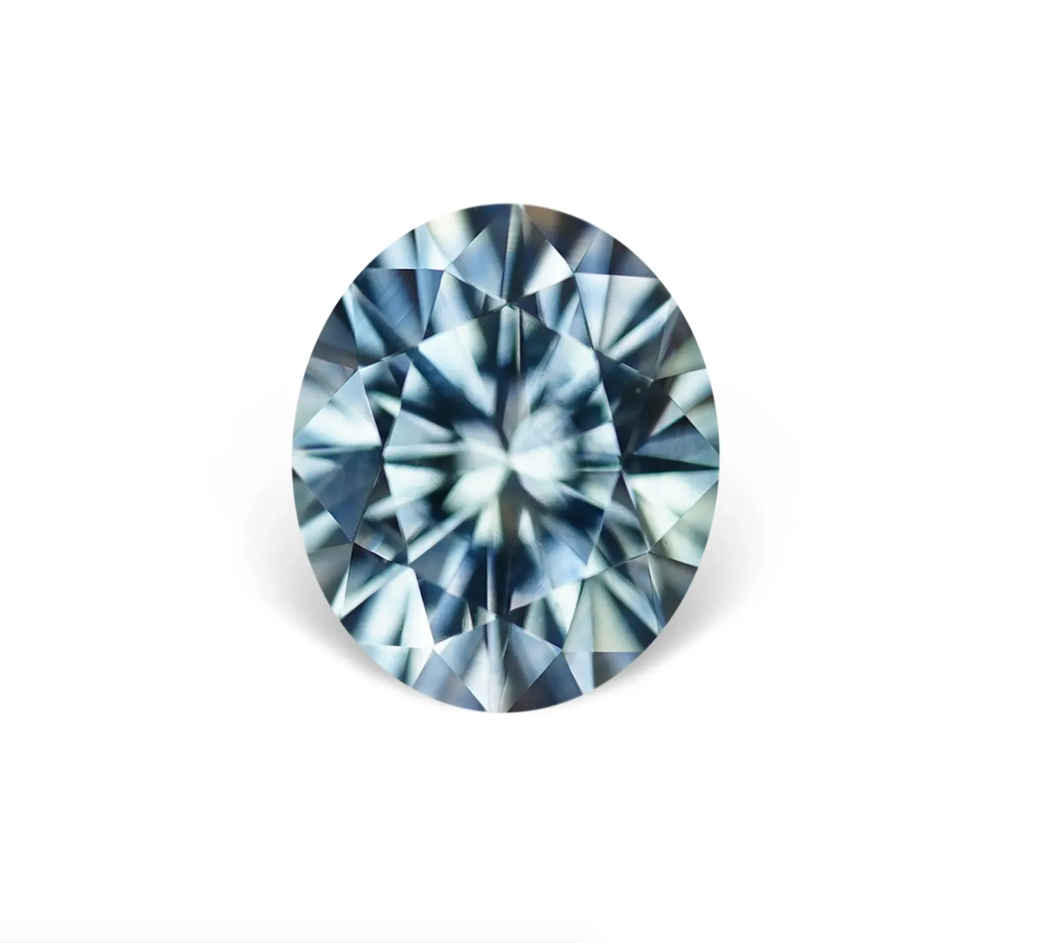 1.54CT OVAL BRILLIANT PRECISION CUT MONTANA SAPPHIRE, ICY GREY BLUE, 7.2X6.2MM