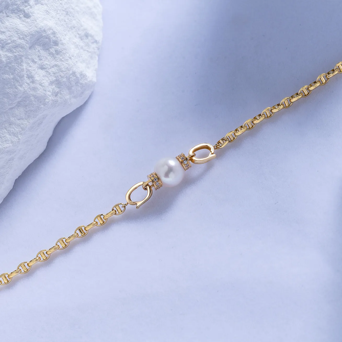 18K Freshwater Pearl Bracelet KB00014