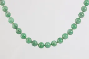 19.5" 14k Yellow Gold Jade Bead Necklace (62.48g.)