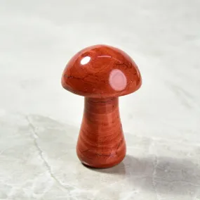 2 Red Jasper Mushroom Natural Gemstone Carving