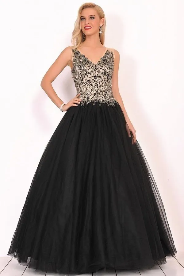 2024 New Arrival Quinceanera Dresses V Neck Tulle PY7X6JT4