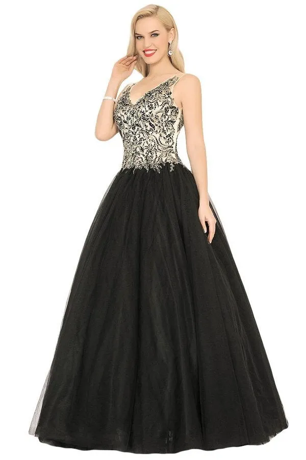 2024 New Arrival Quinceanera Dresses V Neck Tulle PY7X6JT4