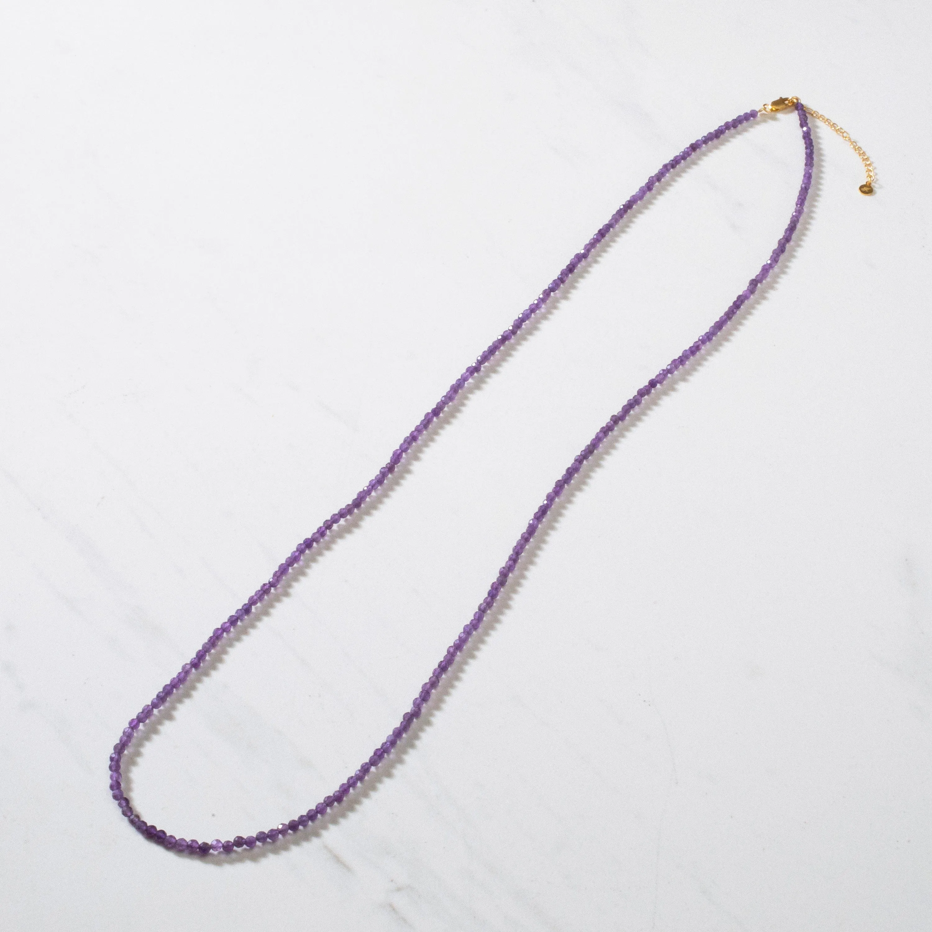 3mm Amethyst Faceted 31 Necklace / Multi Wrap Bracelet