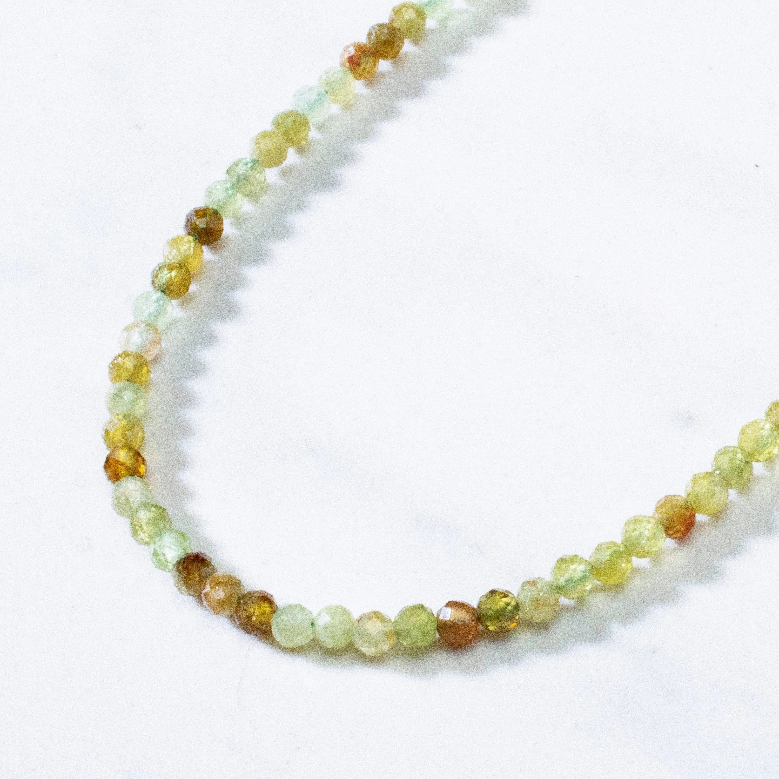 3mm Green Garnet Faceted 31 Necklace / Multi Wrap Bracelet