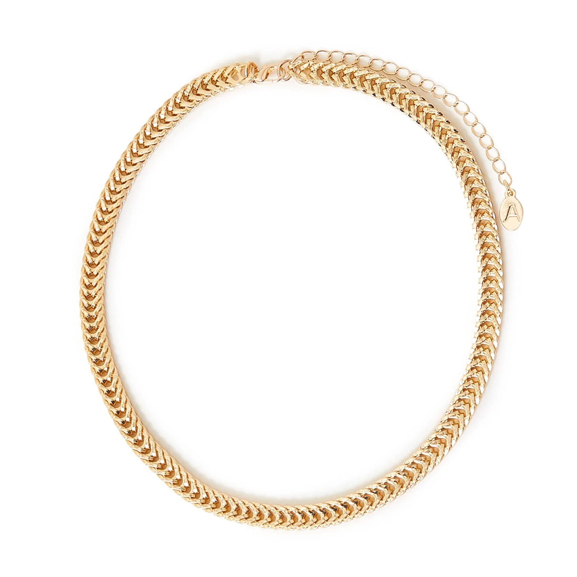 Accessorize London Women's Gold Weaved Chain Necklace