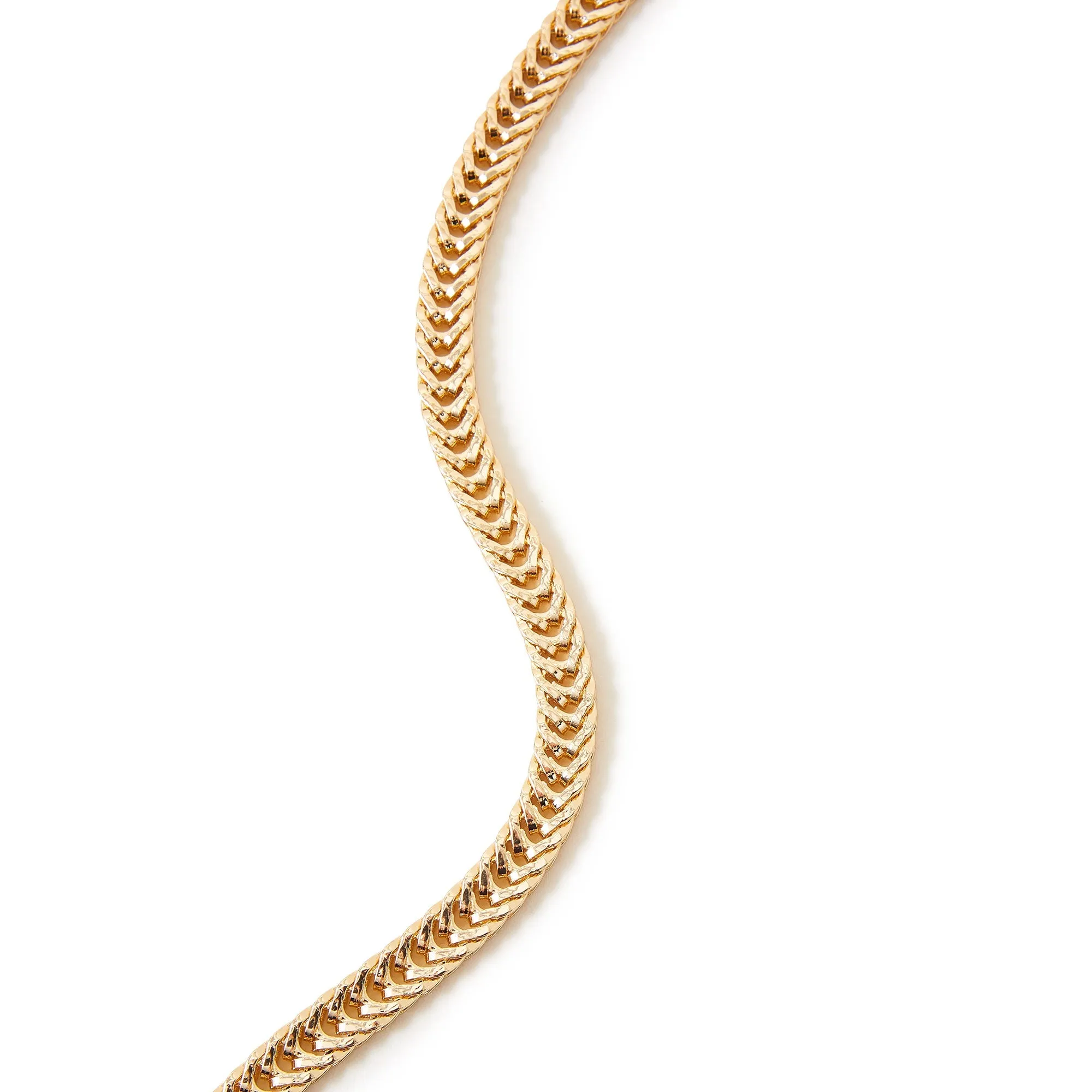 Accessorize London Women's Gold Weaved Chain Necklace