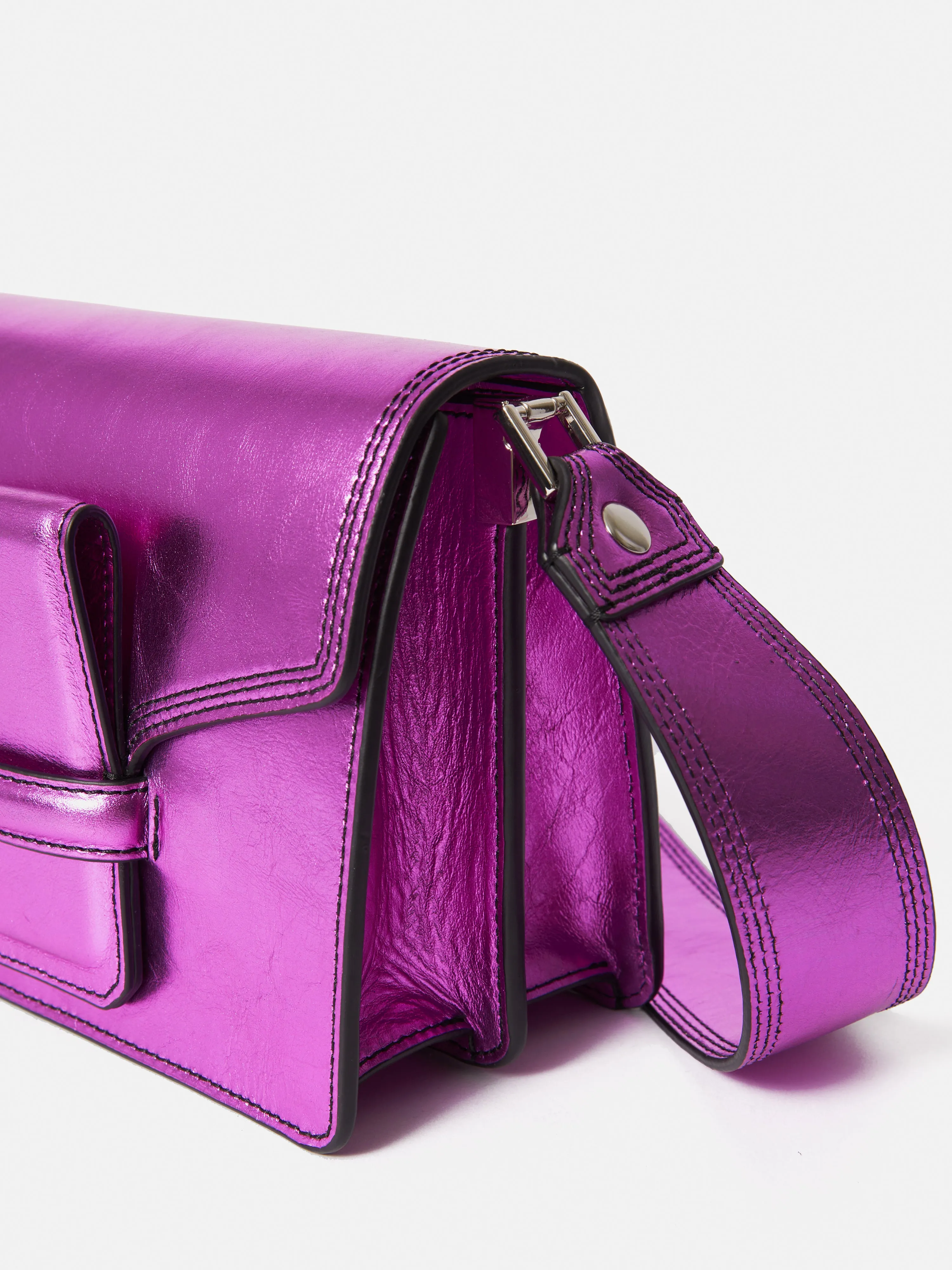 Ada Leather Crossbody Bag | Pink