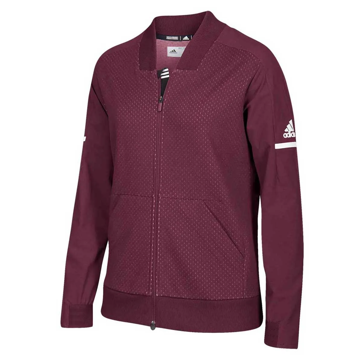 adidas Women's Maroon/White Squad Bomber