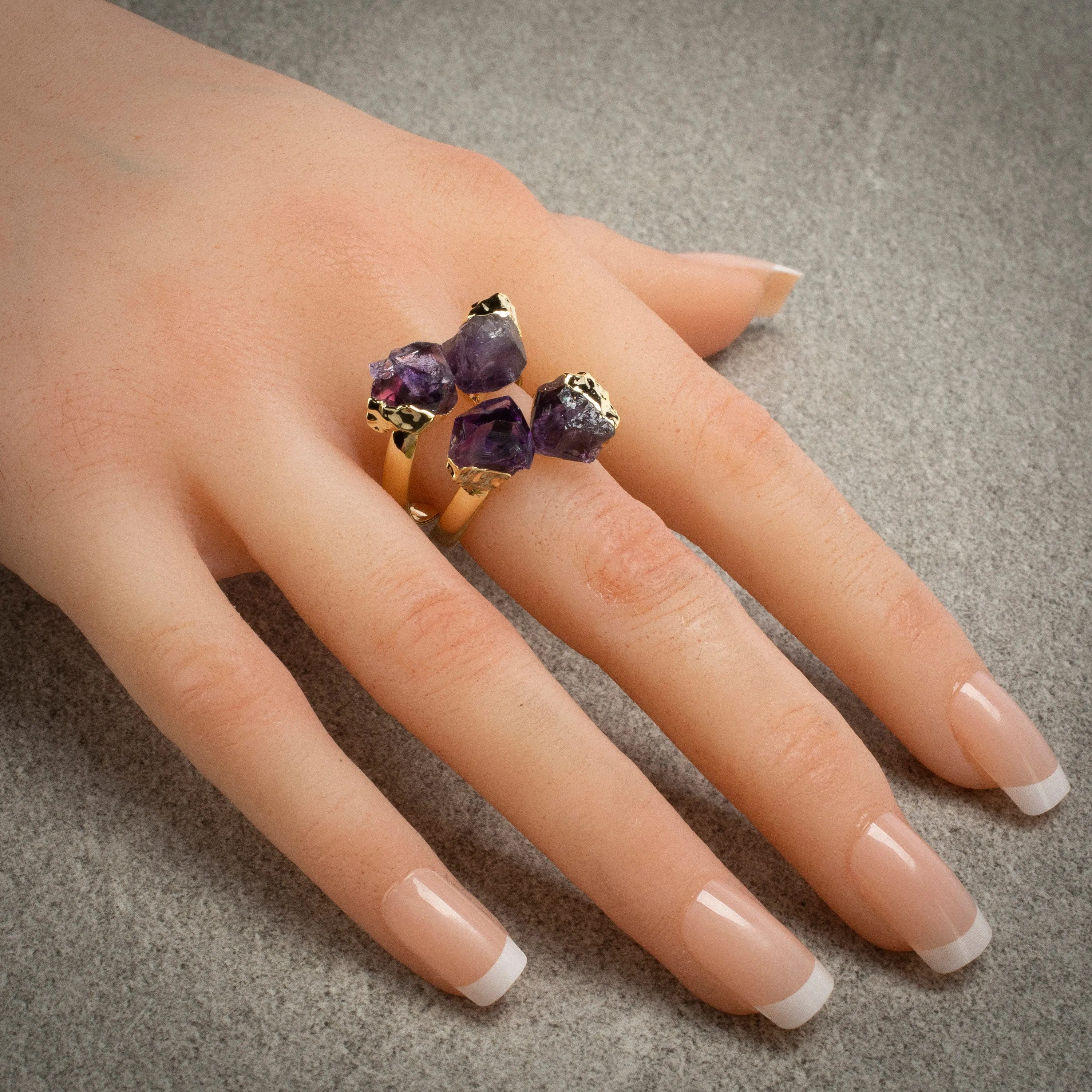 Adjustable Amethyst Ring