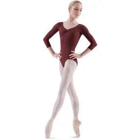 Adult Pinch Front 3/4 Sleeve Leotard