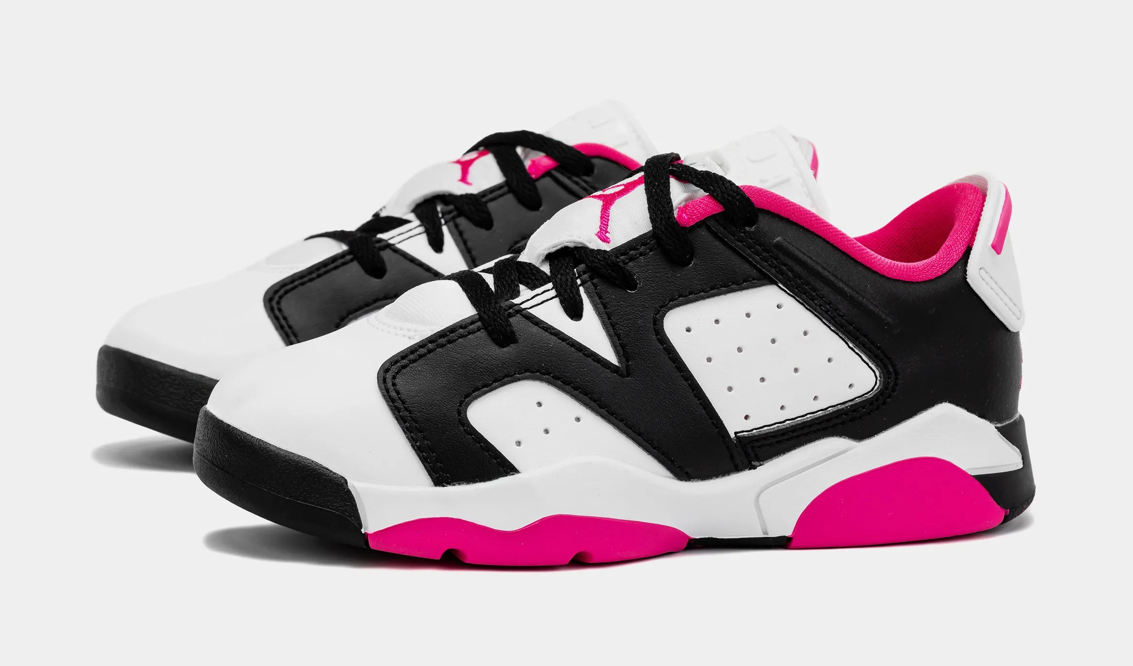 Air Jordan 6 Retro Low Fierce Pink Preschool Lifestyle Shoes (Black/Fierce Pink)