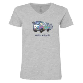 AKC Volks-Waggin - Ladies T-Shirt V-Neck