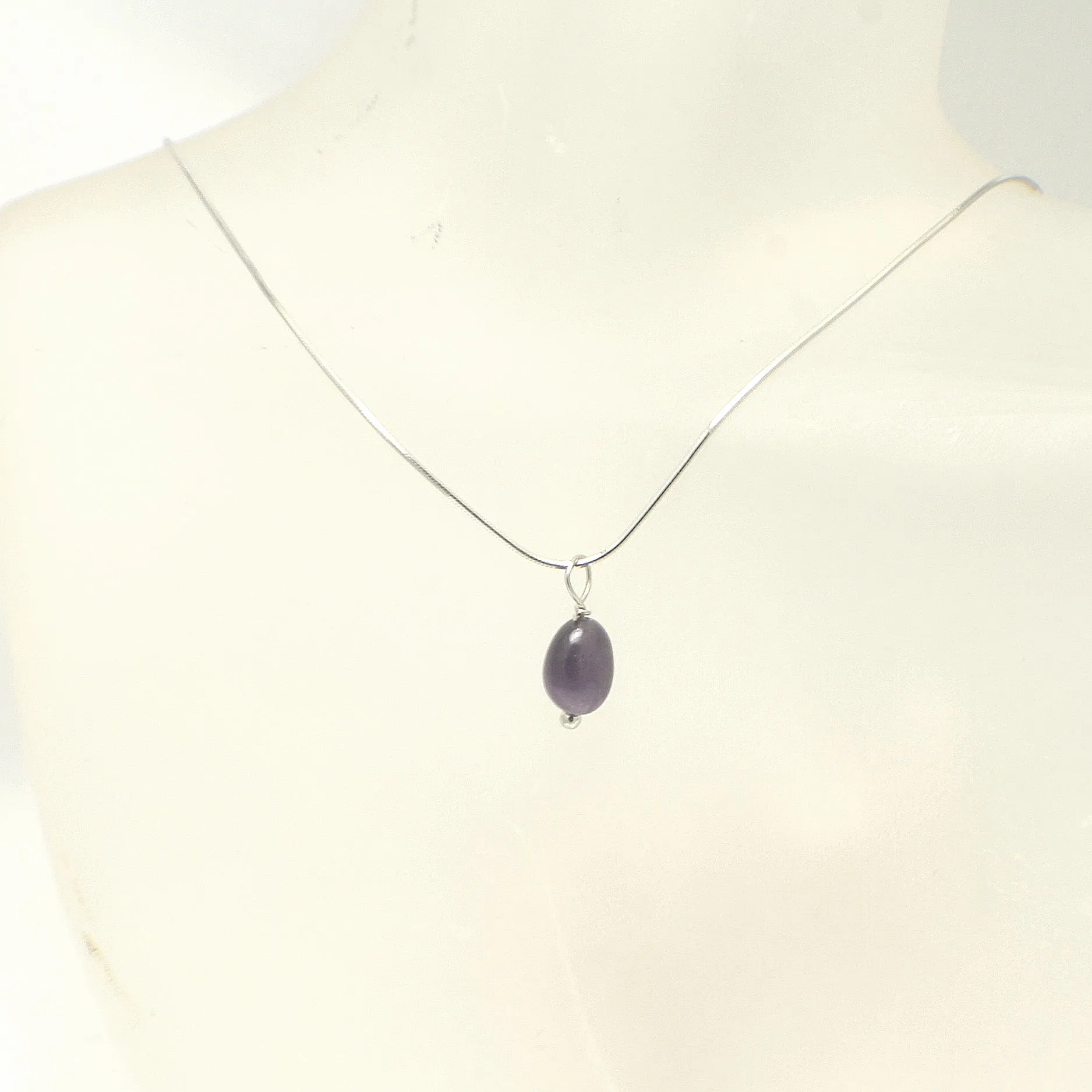 Amethyst February Birthstone Necklace on Chain