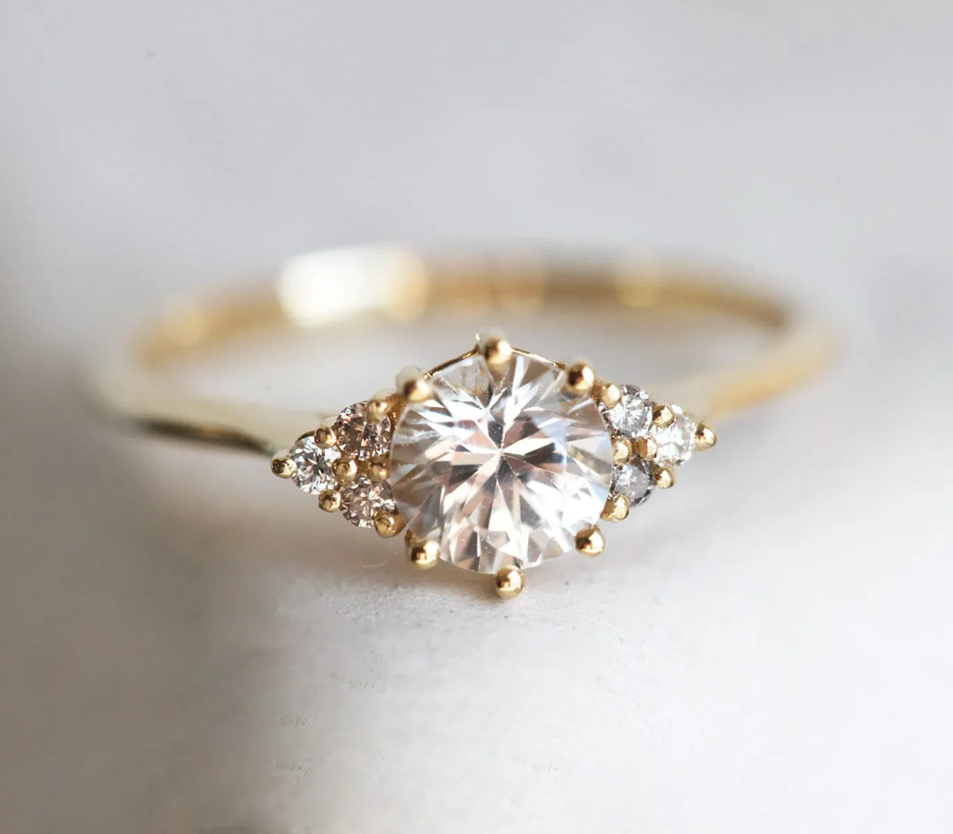 Amy Round Salt And Pepper Diamond Ring