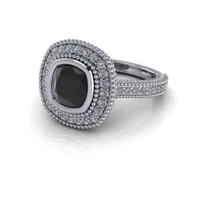 Angel No. 1 Black Diamond Engagement Ring