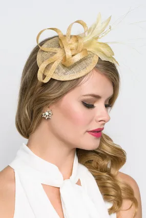 Arianna Fascinator - Champagne Gold