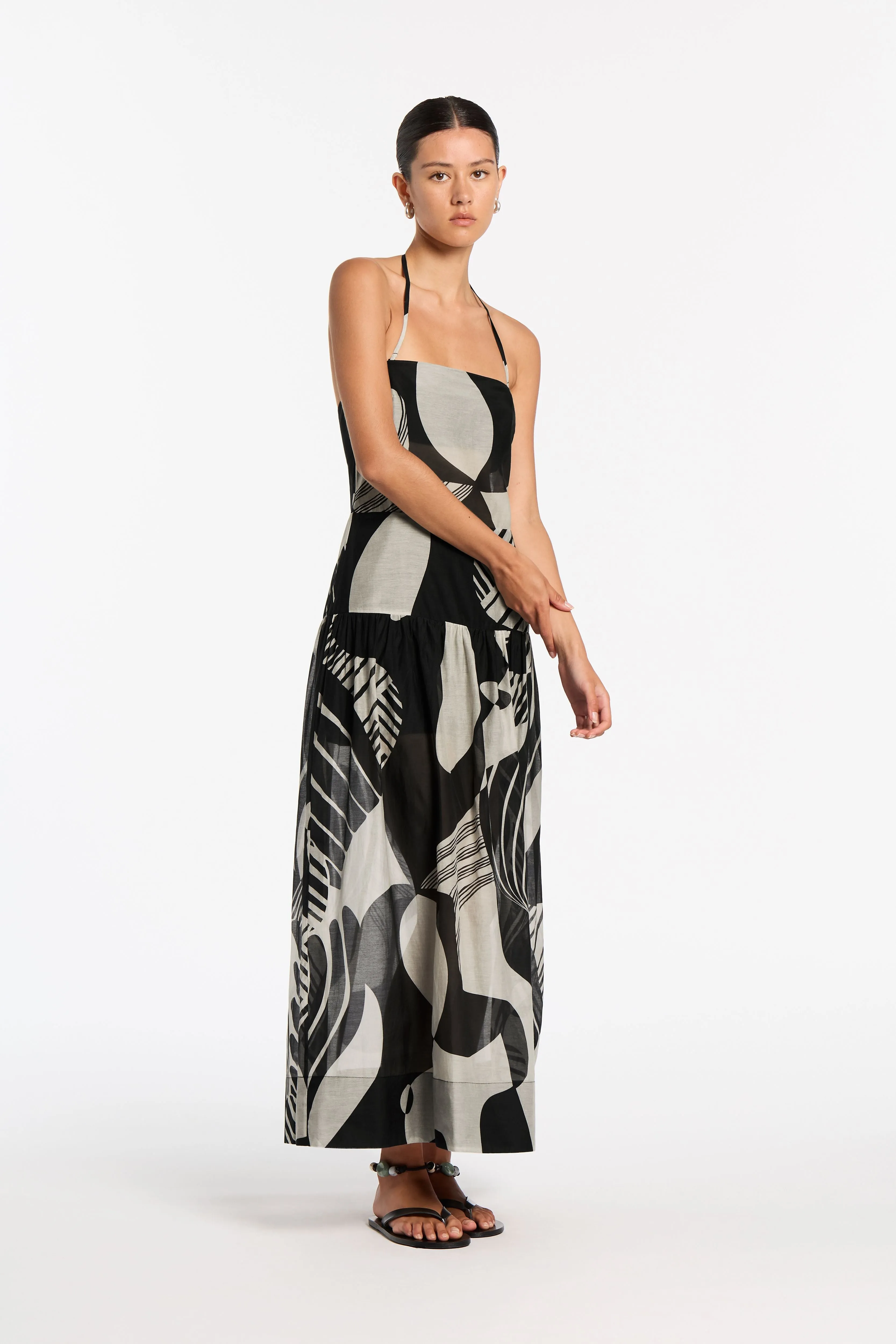 ASSEMBLAGE STRAPLESS MAXI DRESS-MATISSE PRINT