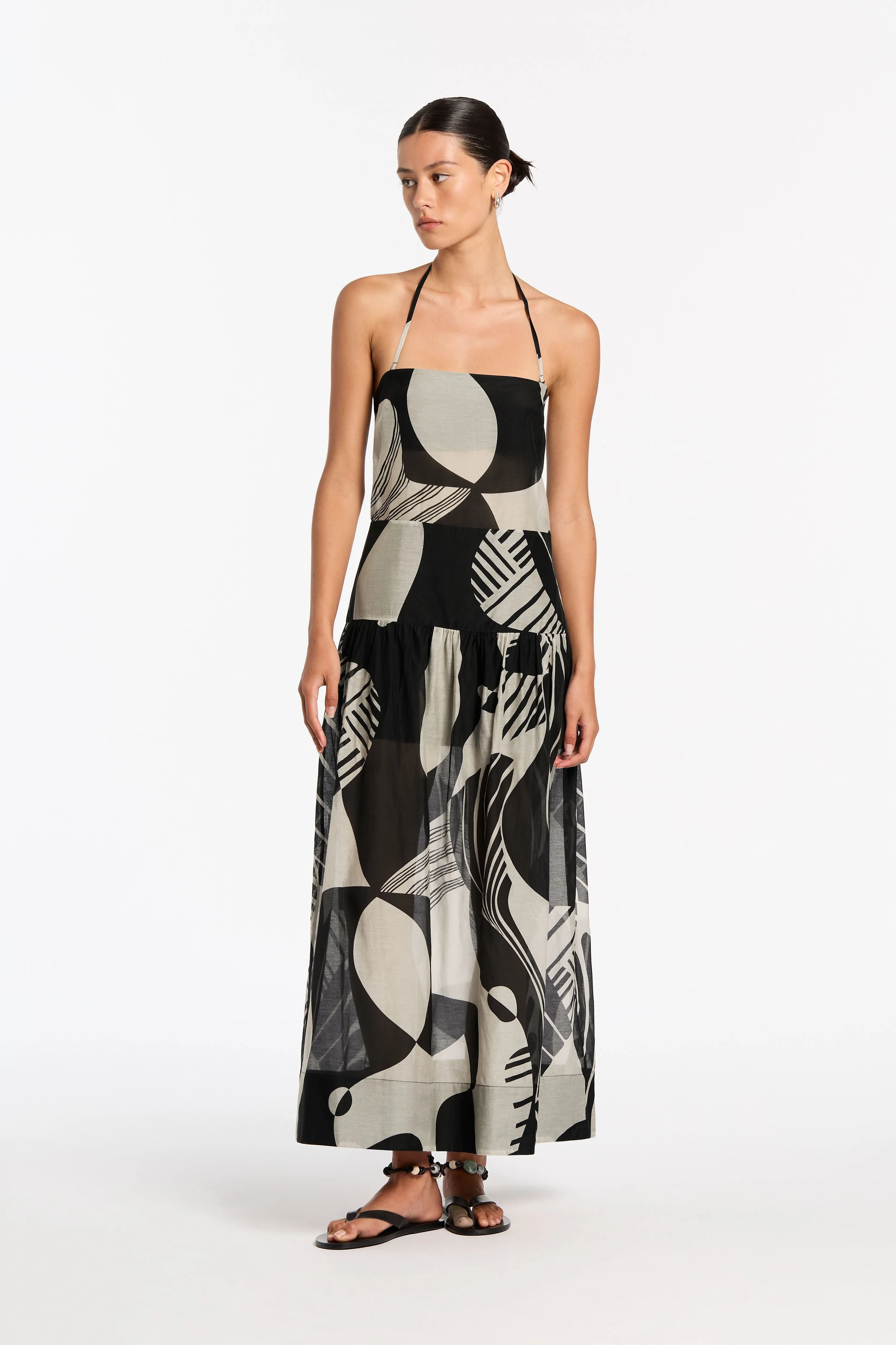 ASSEMBLAGE STRAPLESS MAXI DRESS-MATISSE PRINT