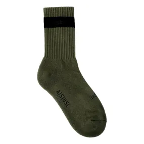 A[S]USL ASUSL STRIPE SOCKS-OLIVE