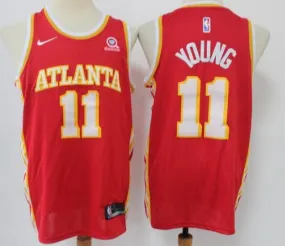 Atlanta Hawks #11 Trae Young Jersey Red