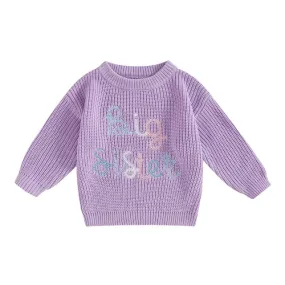 Baby Toddler Girls Deluxe Sweater - BIG SISTER