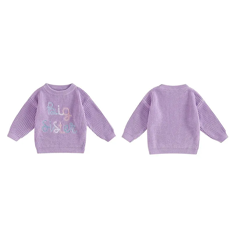 Baby Toddler Girls Deluxe Sweater - BIG SISTER