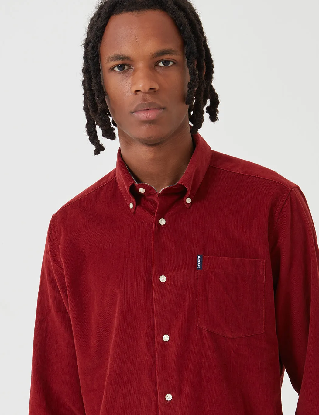 Barbour Cord 1 Tailored Shirt - Rust Red