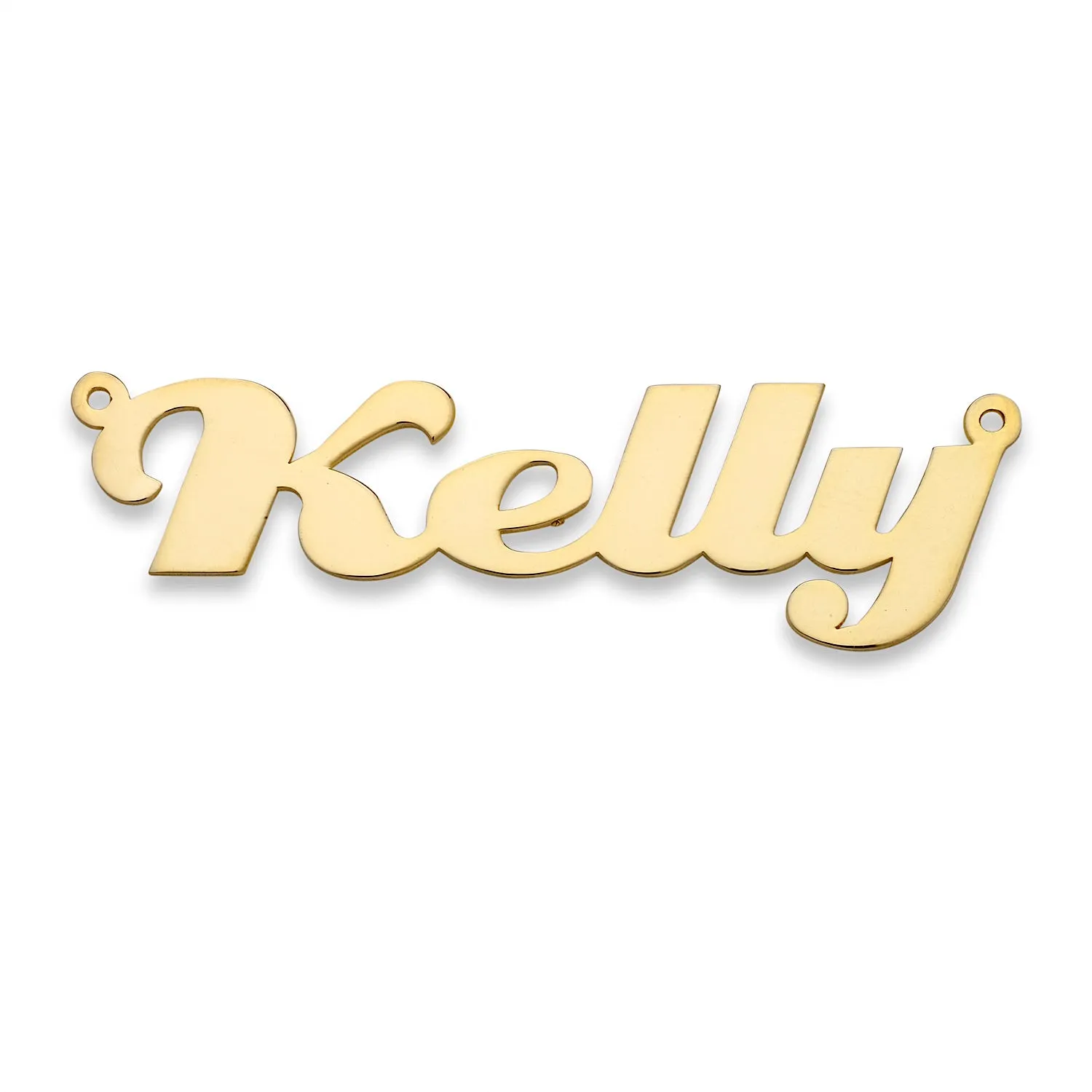 Better Jewelry Magnolia Script 10K Gold Nameplate Necklace