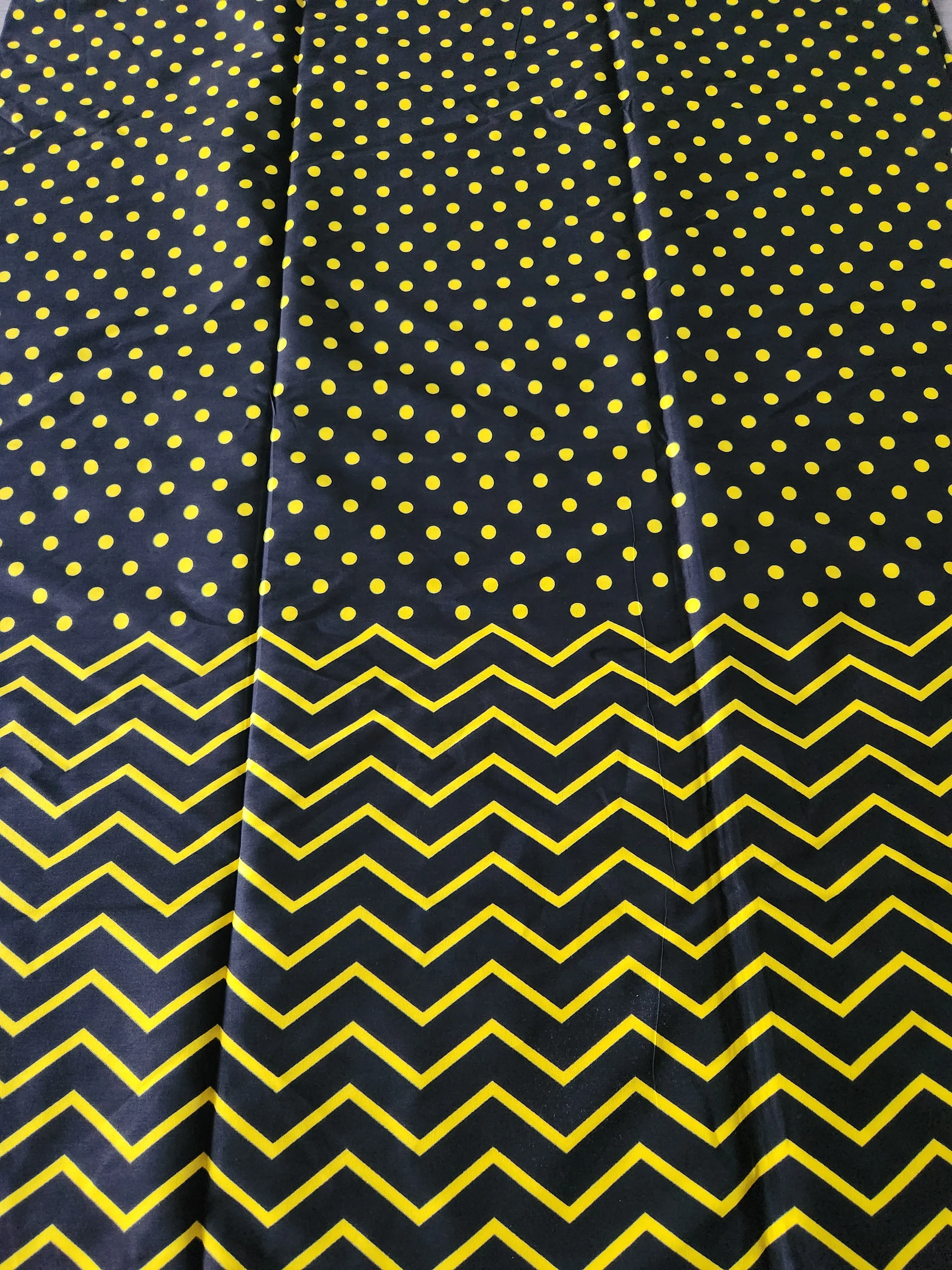 Black and Yellow African Print Fabric, Ankara Fabric, AF93