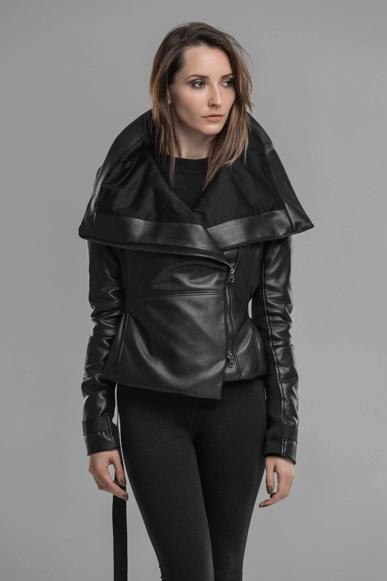 Black Faux Leather Jacket