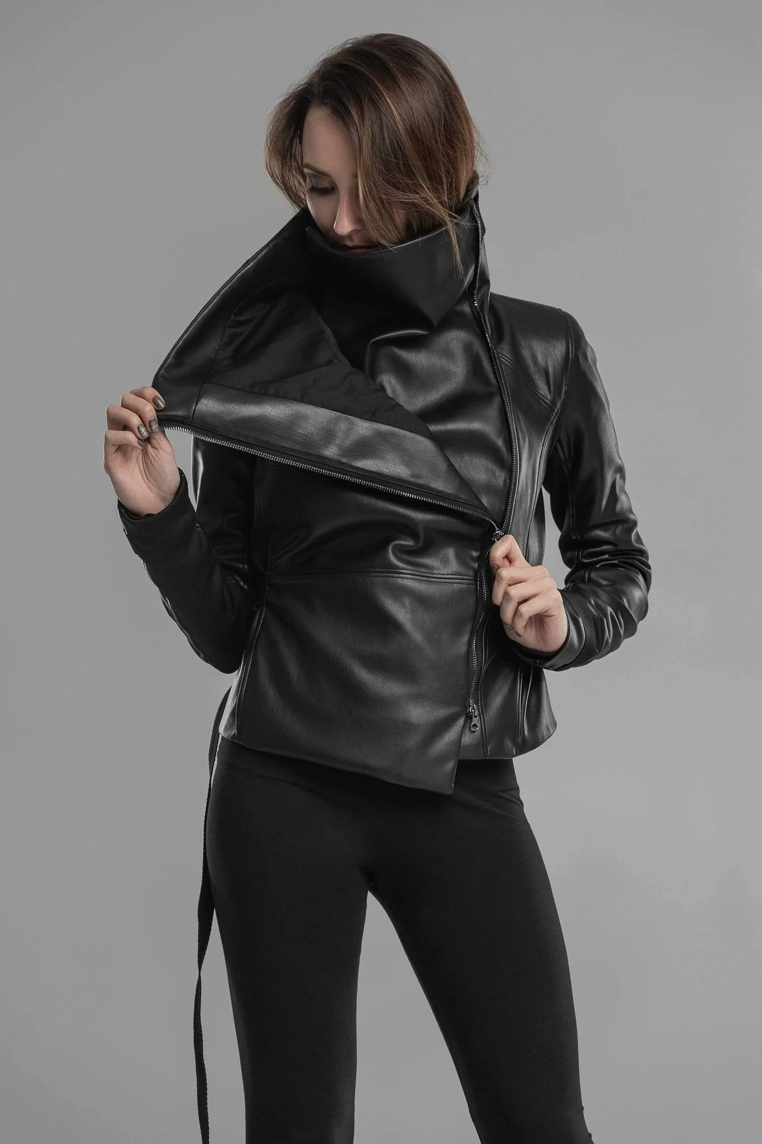 Black Faux Leather Jacket