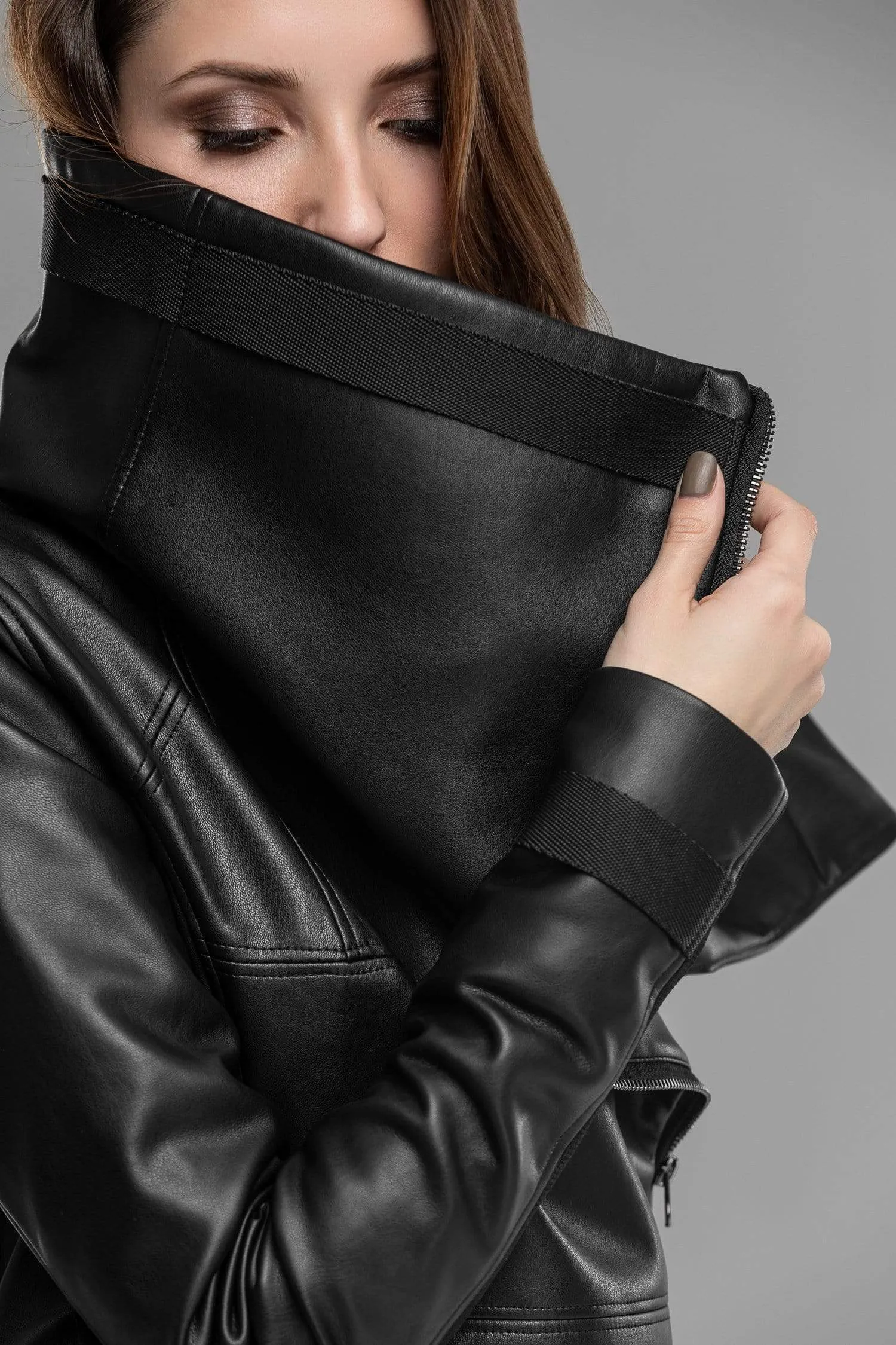 Black Faux Leather Jacket