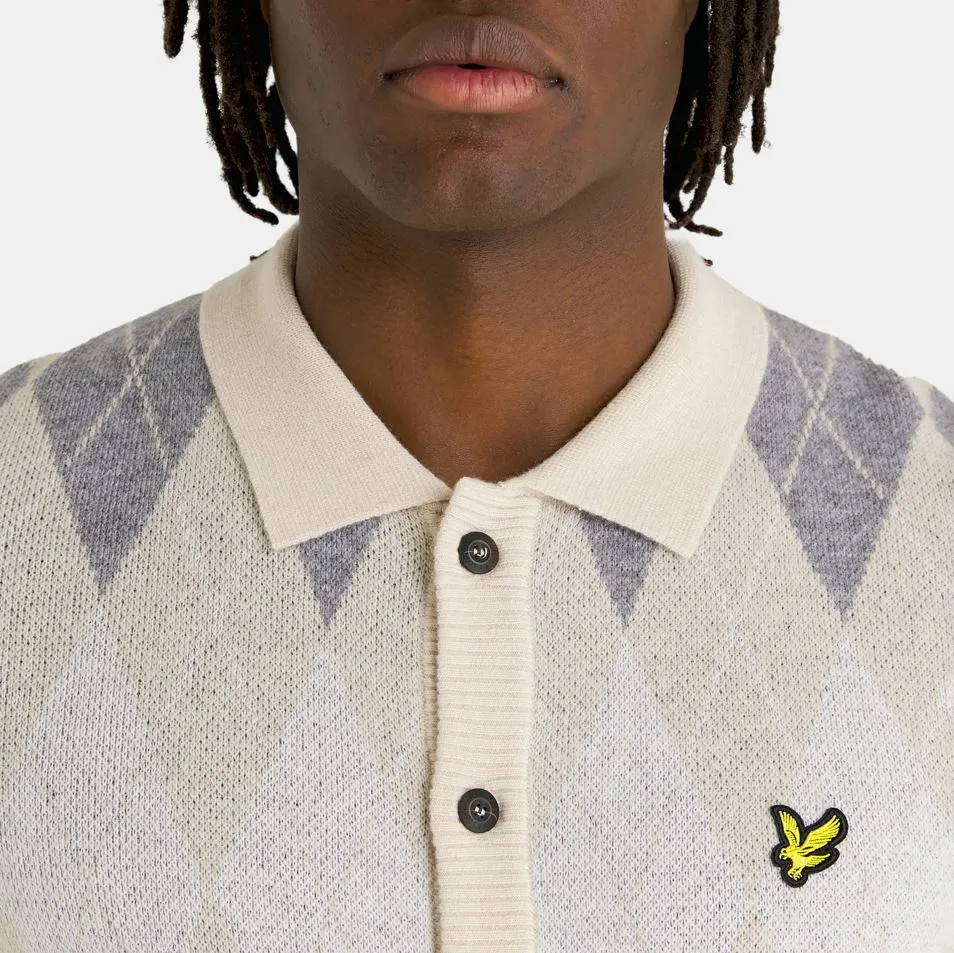 British Argyle Knitted Polo Cove - AW23