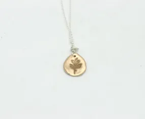 Bronze Olive Branch Pendant Necklace