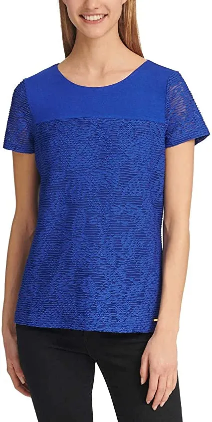 Calvin Klein Women's Stretch Textured Tee