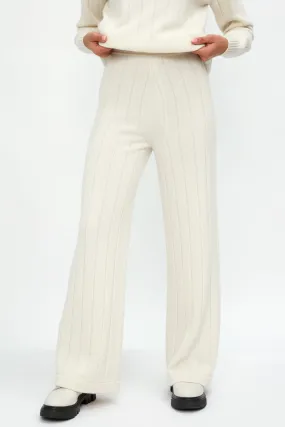 Cashmere Knit Pant in Burro