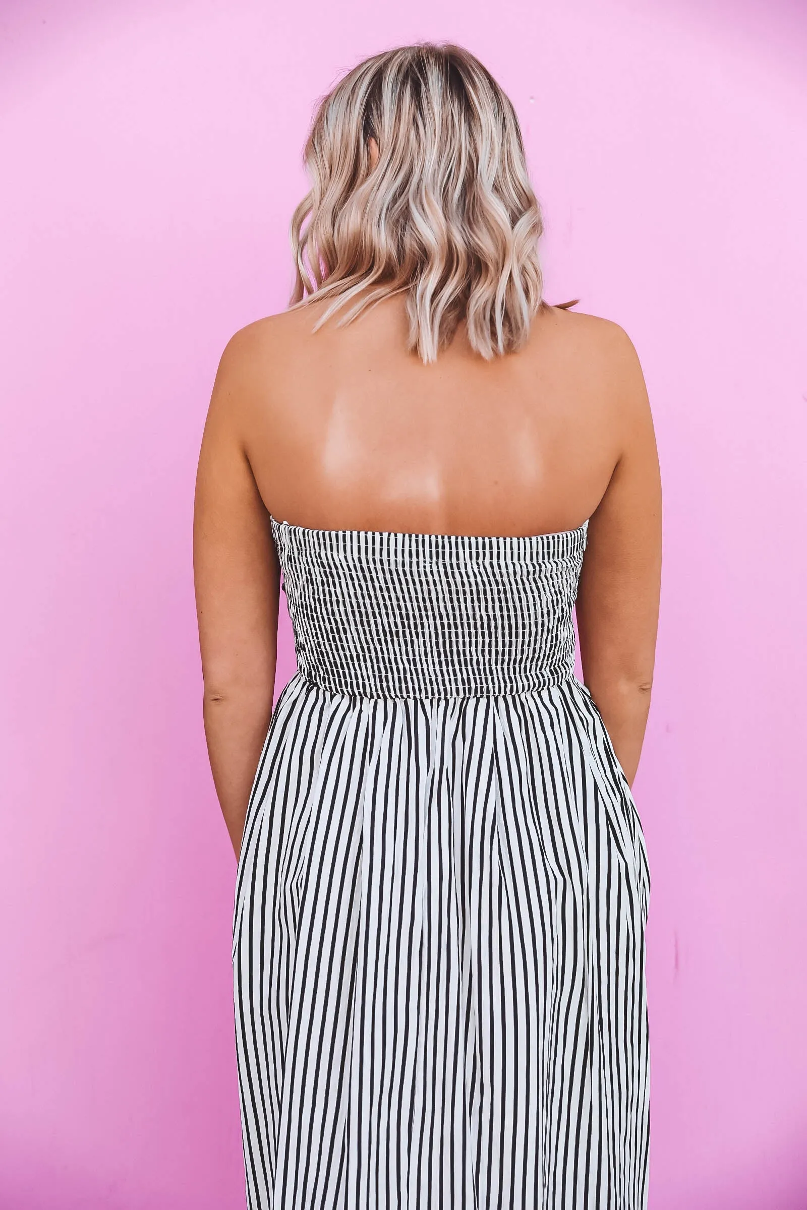 Chelsea Striped Midi Dress