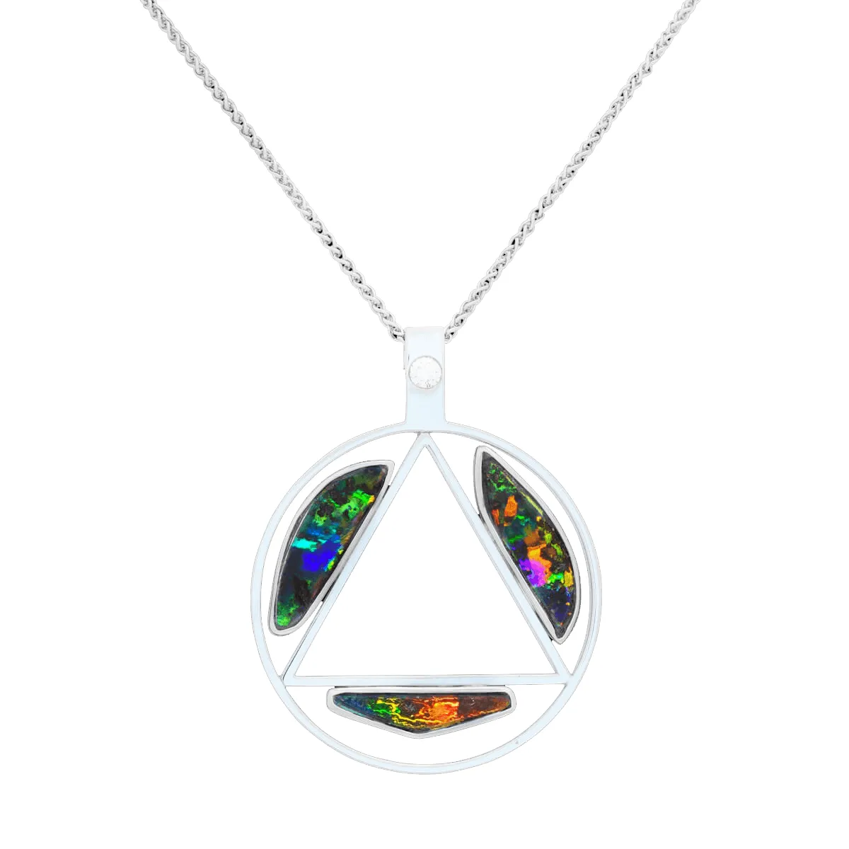 Circle of Peace Boulder Opal Necklace