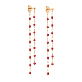 Classic Gigi dangling Poppy earrings, Rose Gold