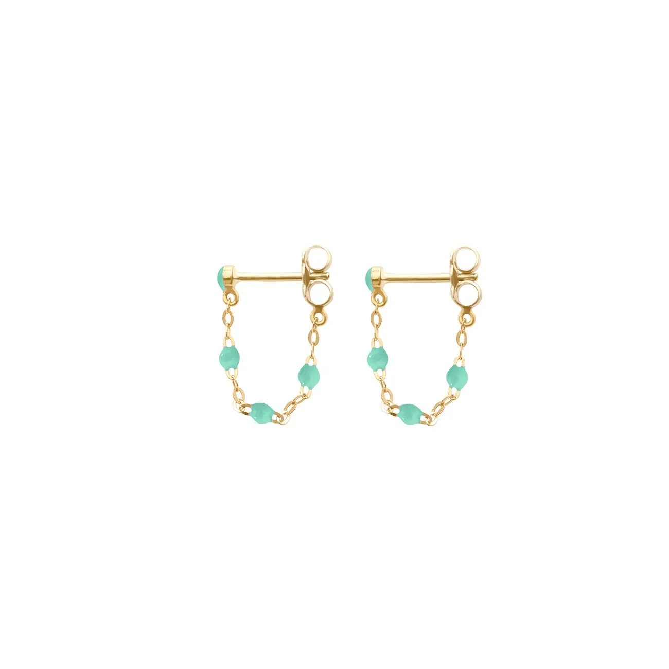 Classic Gigi Jade earrings, Yellow Gold