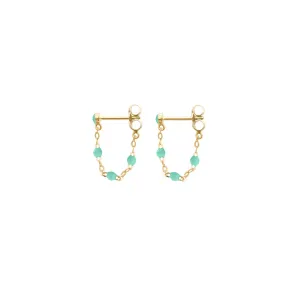 Classic Gigi Jade earrings, Yellow Gold