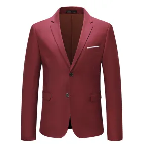 Classic Maroon Blazer Two Buttons Blazer