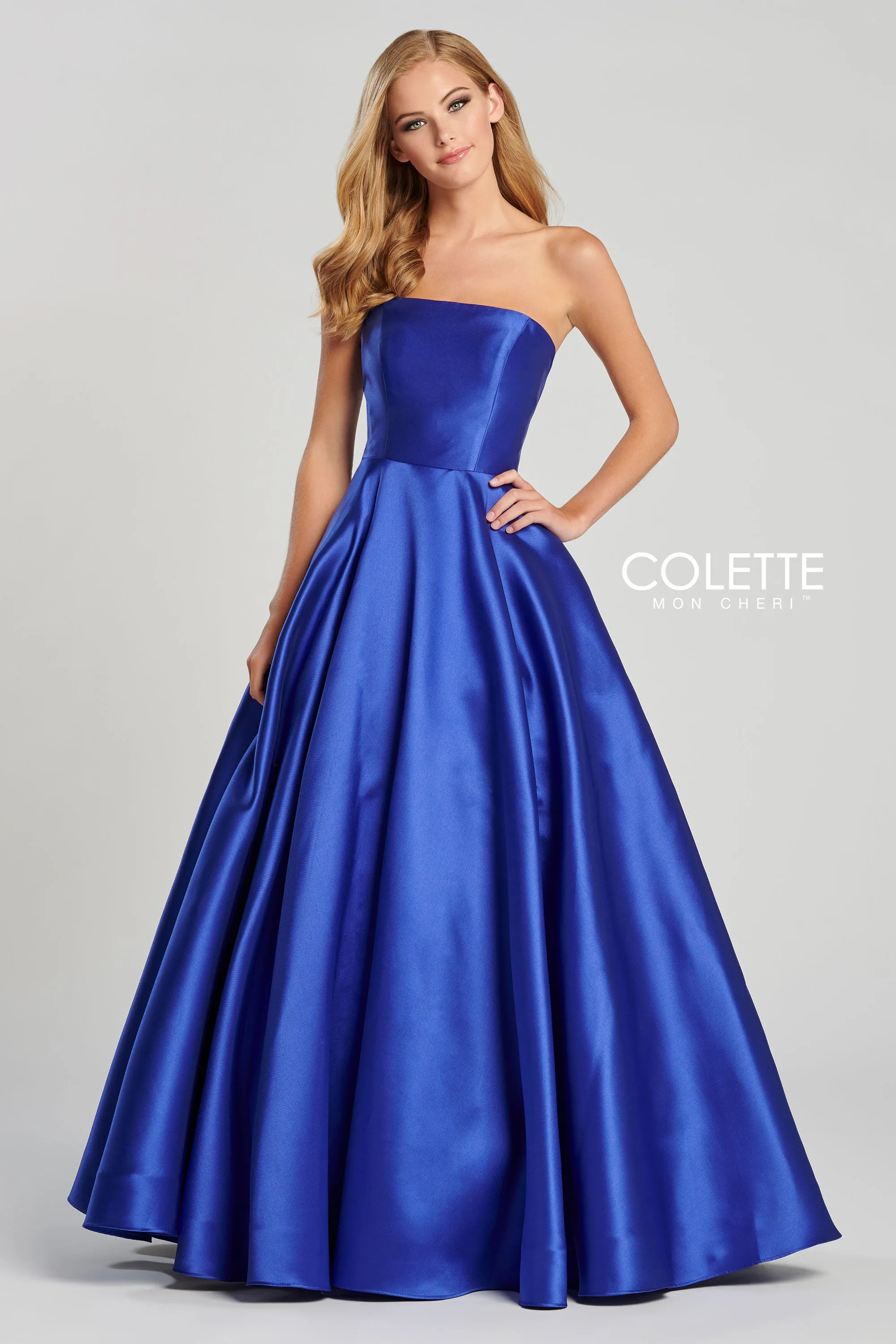 Colette CL12076 White Dress Shown in Royal Blue