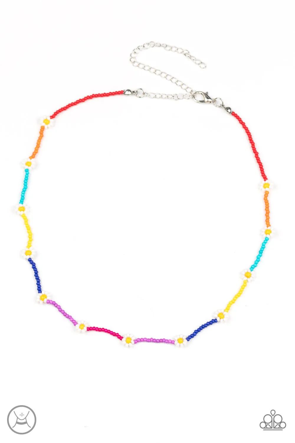 Colorfully Flower Child - Multi Choker Necklace